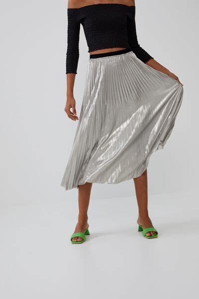 amazon silver skirt|silver skirt zara.